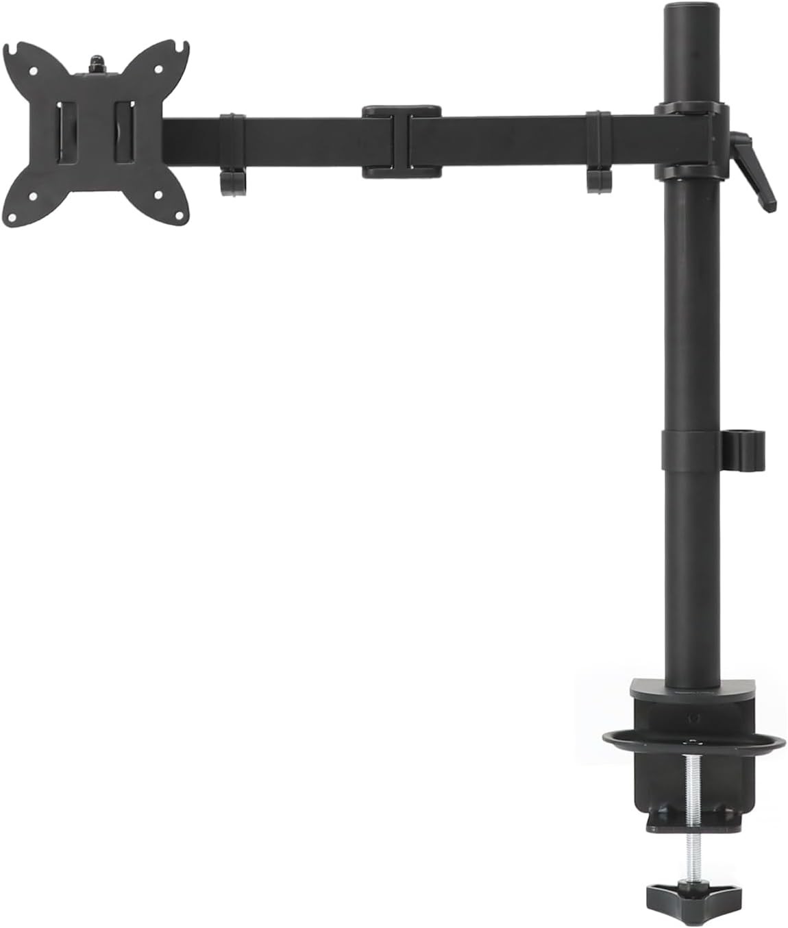 Amazon Basics Adjustable Single Computer Monitor Arm Mount, Holds up to 32" Monitors, Black