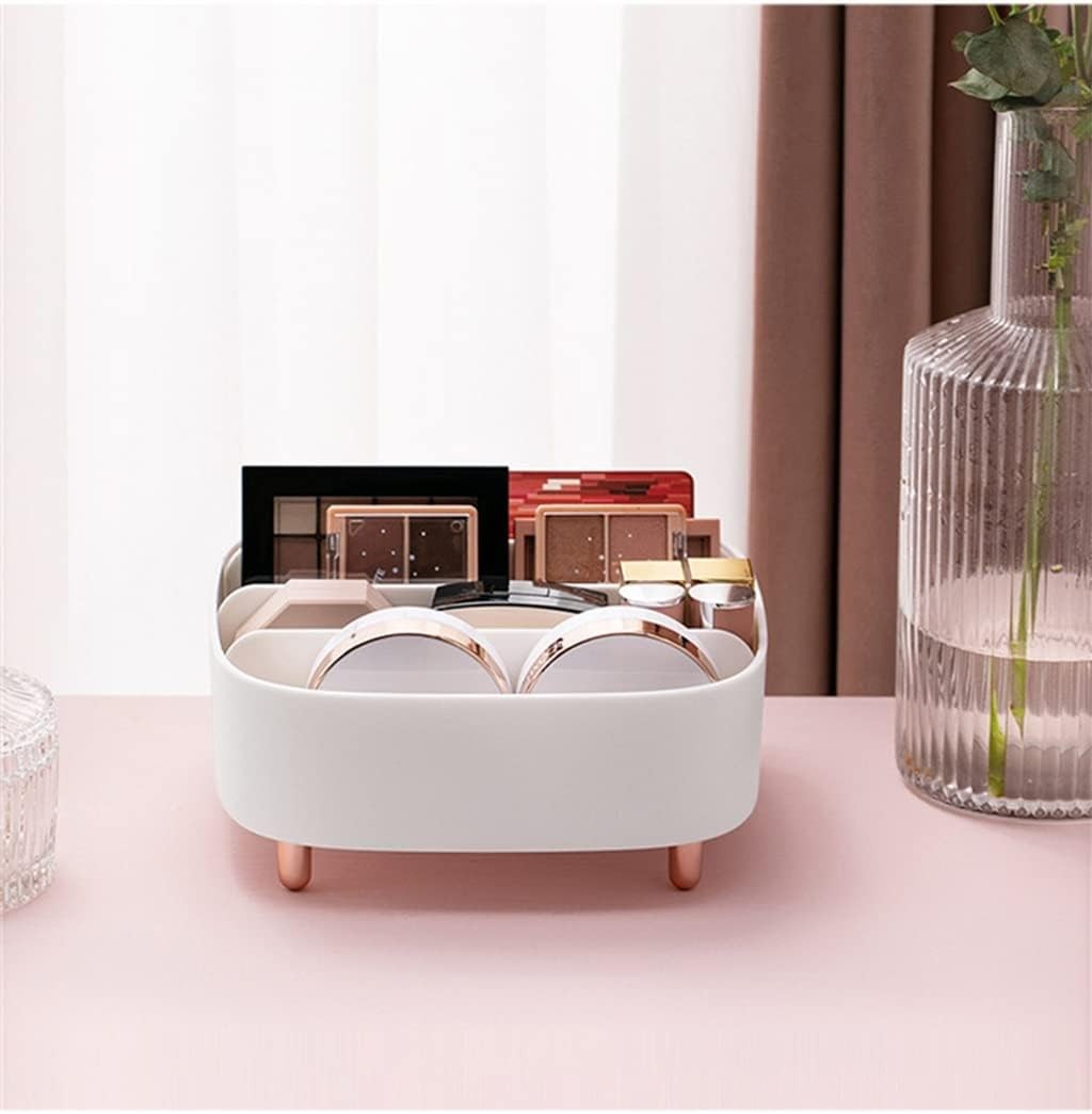 Cosmetic Storage Box Lipstick Compartment Storage Rack Dressing Table Storage Container Desktop Shelf(D)