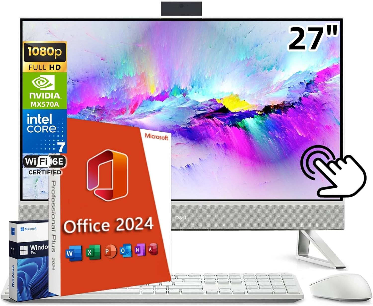 Dell 27" Touchscreen All in One, Office 2024 Pro Lifetime