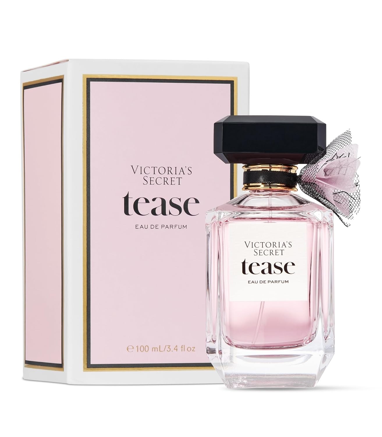 Victoria's Secret Tease Eau de Parfum, Notes of White Gardenia, Anjou Pear & Black Vanilla, Perfumes for Women (3.4 oz)