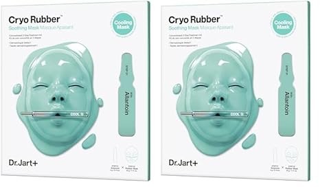 Dr.Jart+ Cryo Rubber Soothing Face Mask | Hydrates and Reduces Redness | Korean Skin Care | Travel Size, 2 Pack