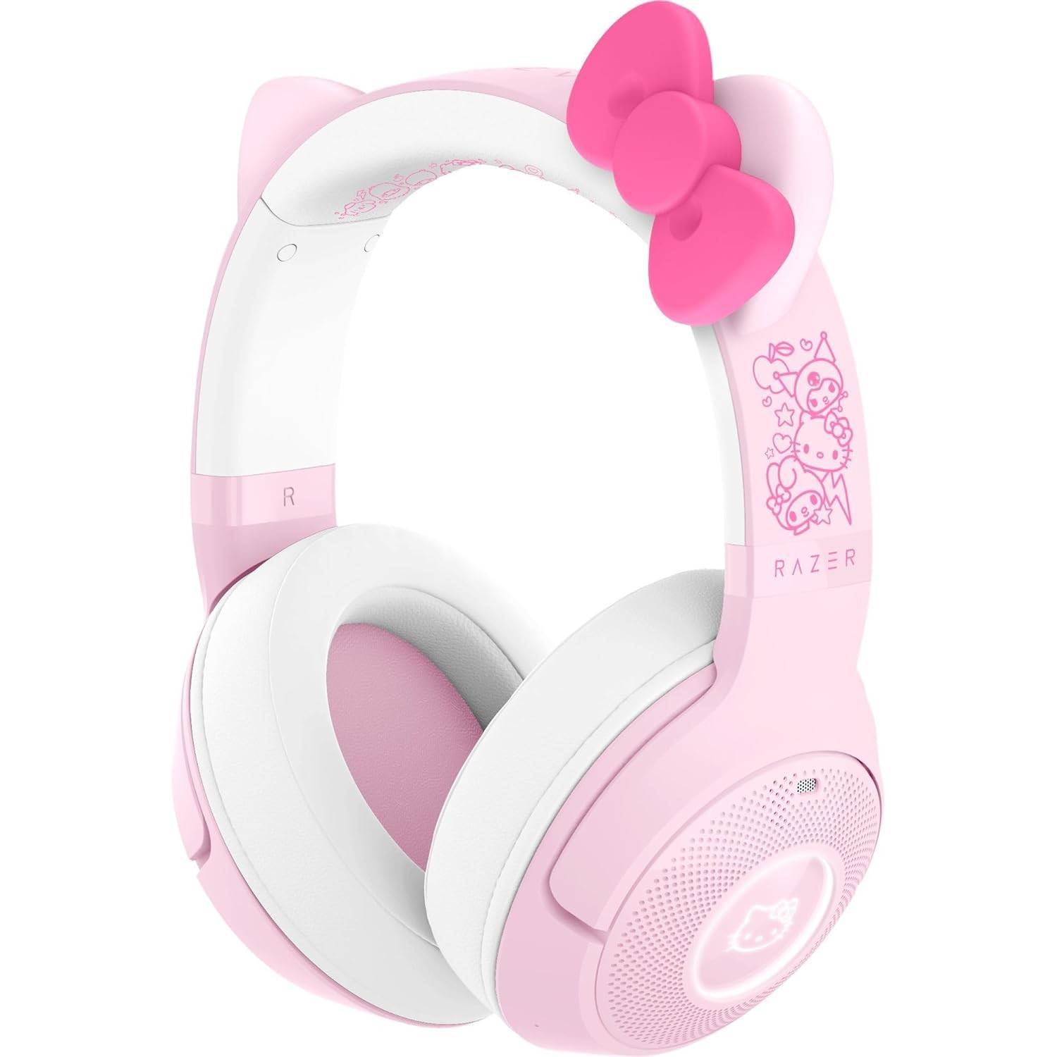 Razer Kraken Kitty V2 BT Wireless RGB Headset: Chroma RGB - Bluetooth 5.2-40 mm Drivers - 40 Hr Battery w/Type C Charging - Hello Kitty & Friends Edition (Renewed)